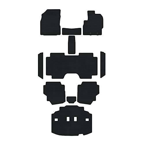 新型 10系シエンタ 7人乗りハイブリッド用 ラバー製フロアマット+ラゲッジマット+ステップマット YMT