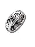 Material 925 Sterling Silber Indianerschmuck Ring Kokopelli Indianerring Westernschmuck Flötentänzer Navajo Style Silver Fox (66 (21.0))