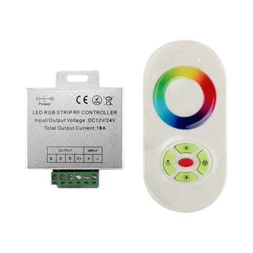Contrôleur tactile RGB LED 18A variateur basse tension blanc pour ruban à couleur changeante