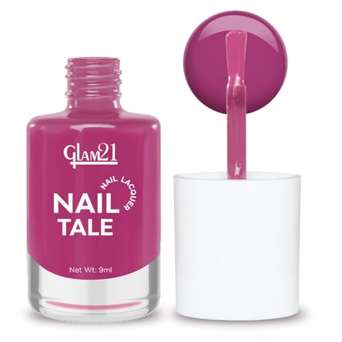 Image of Glam21 Nail Tale Nail Polish | Glossy Gel Finish | Rich Pigmentation | Chip Free | Quick Drying Formula | Long Lasting Nail Polish for Women | 9ml | Shade-05