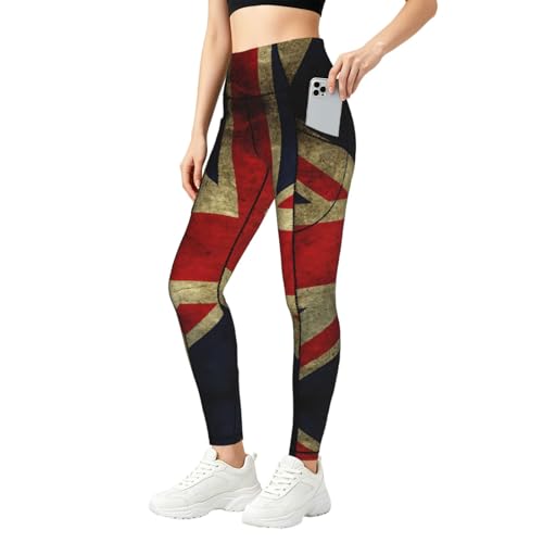 Leggings con bandera británica para mujer ideales para running y gimnasio