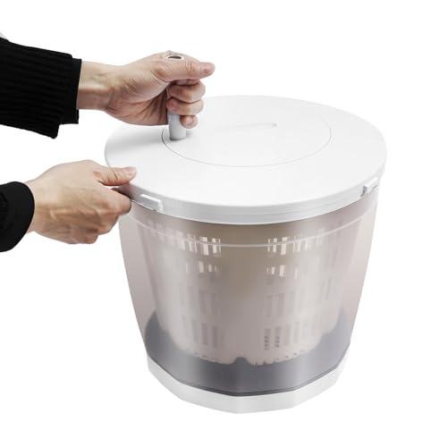Mini Portable Hand Crank Washing Machine & Spin Dryer – 2-in-1 Manual Washer for RVs, Camping, Apartment – Lightweight, Foldable – Grey