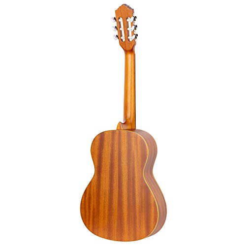 Ortega Guitars 6 String Family Series 3/4 Size Left-Handed Nylon Classical Guitar W/Bag, Cedar Top-Natural-Satin, (R122L-3/4) #TOP1
