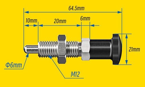Pasador de posicionamiento M12L perno embolo indexacion perilla extendida reinicio automatico pieza 2