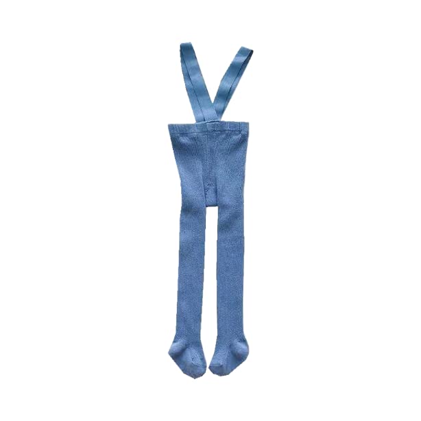 Image of babeey sisterly Girls Boys Toddler Suspender Pantyhose Infant Newborn Baby High Waist Leggings Tights Socks (as1, age, 12_months, 24_months, Blue)