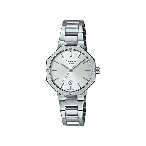 Image of Casio Analog Silver Dial Women's Watch-SHE-4543D-7AUDF