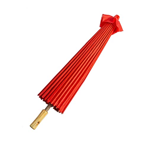 Thy Collectibles 22" Kid's Size Japanese Chinese Umbrella Parasol For Wedding Parties, Photography, Costumes, Cosplay, Decoration And Other Events - Solid Color (Red) #TOP2
