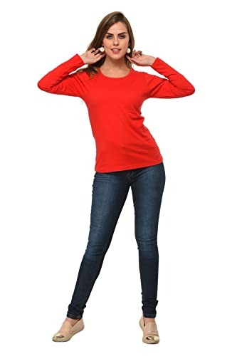Image of Frenchtrendz Women's 100% Cotton Full Sleeves Round Neck Top