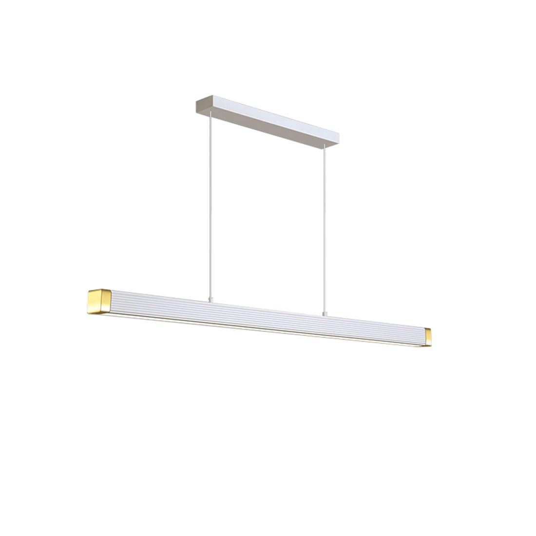 SXECAEPS Modern creative chandelier 15W Linear LED Pendant Light, 3000K/4000K/6000K Dimmable, RA 97, No Flicker, Blue Modern Ceiling Island Lighting Fixtures, Hanging Lamp Light For