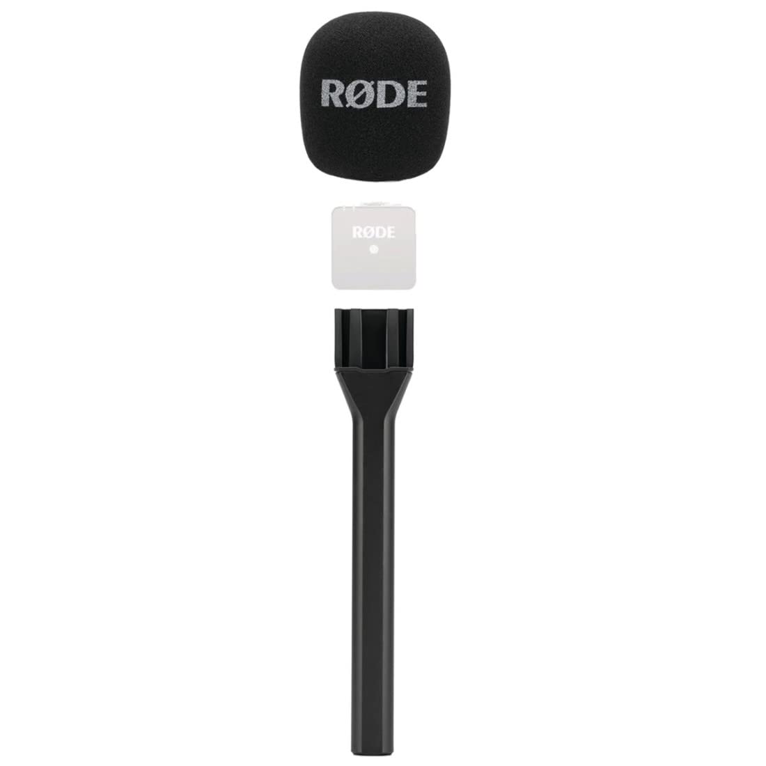 RØDE Wireless ME Ensemble de microphone sans fil + adaptateur manuel Interview GO + pare-vent en fourrure Keepdrum BK Noir