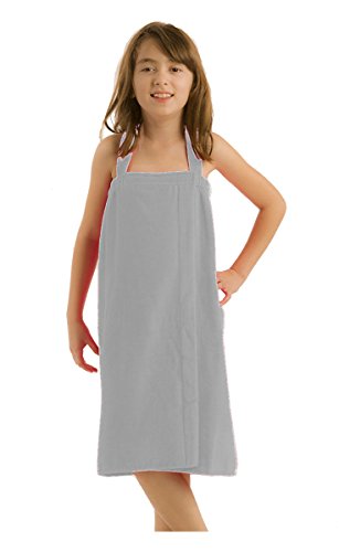 By Lora Cover Up Wrap Towel For Girls, Silver, Medium #TOP16