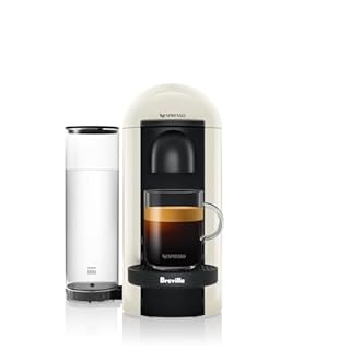 Nespresso Vertuo Plus Single Serve Coffee and Espresso Machine by Breville, White