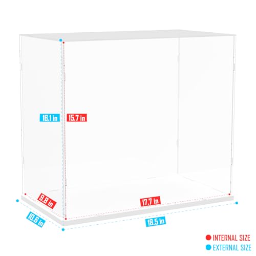 Image of Choowin Acrylic Display Case for Lego One Piece The Going Merry Pirate Ship 75639 for Lego Display Thickened Clear Acrylic Display Cases for Collectibles Assemble Dustproof Display Box(White Base)