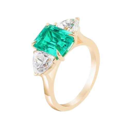 Bague émeraude moissanite argent 14k : l'éclat éternel sans ternir