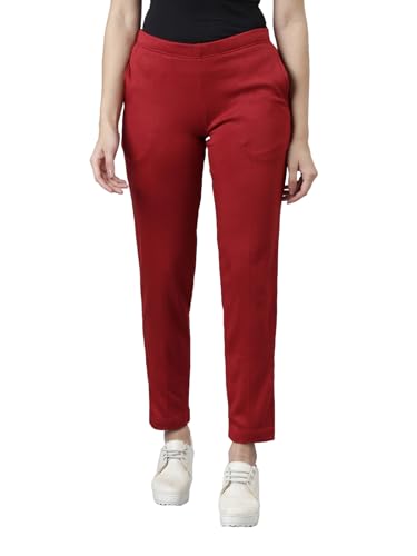 Image of GO COLORS Solid Ultra Warm Kurti Pant for Women | Mid Rise, Warm tech