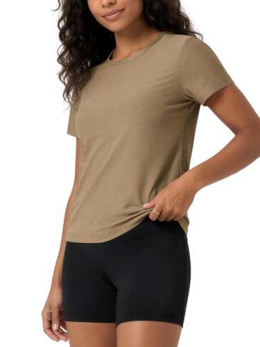 Image of ODODOS Women's Short Sleeve Performance T-Shirts - Ultra Soft odSTRATUM Tech Crew Neck Tee UPF 50+ Essential Top