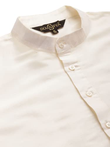 Image of SOJANYA (Since 1958, Men's Silk Blend Grey Kurta Pyjama & Silk Blend Jacket Combo
