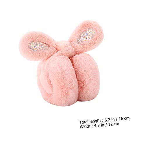 Hemoton Lovely Reusable Earmuffs for Boy Girl Warm Windproof Ear Covers with Adorable Rabbit Design Comfortable Ear Warmers for Outdoor Activities Boy Girl Parties2