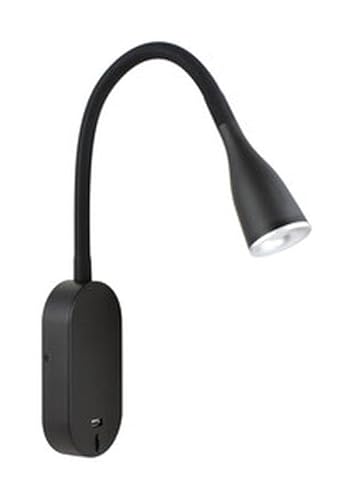 Lámpara LED flexo de pared con puerto USB