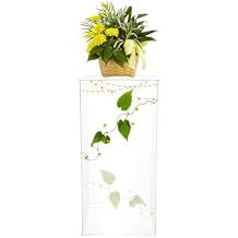 Tall Display Box Clear Acrylic Pedestal, 12" x 12x 24Tall Art Sculpture Stand Acrylic Flower Stand, Flower Tower Decor Riser for Centerpieces Wedding Decorations Receptions