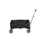 Quad Fold Camping Wagon with Handle, Folding Cart, Convenient Design Wagon Sturdy Metal Frame,...