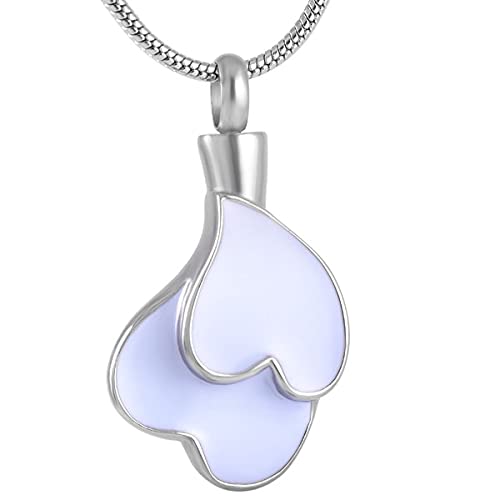 Pendentif de crémation double cœur pour garder un souvenir unique