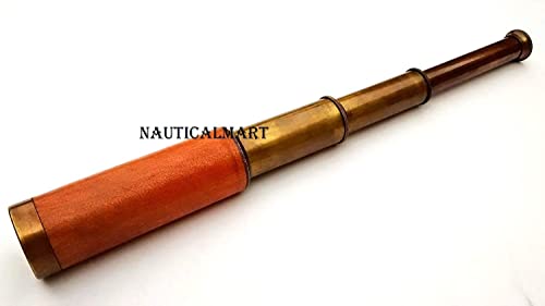 Telescopio Náutico De Latón 15 Pulgadas Estilo Antiguo miniatura 5