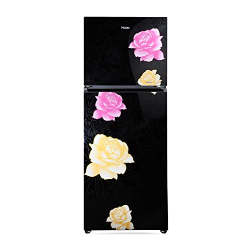 Haier 345 L 3 Star Double Door Frost Free Refrigerator, Triple Inverter & Dual Fan Technology (HRF-3654PBG-E, Bloom Glass,Glass Door, Convertible, 2022 Model)