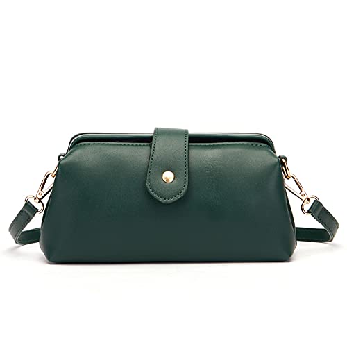 Image of Irsutey Small Crossbody Bags for Women Vegan Leather Fashion Handbag Cell Phone Crossover Shoulder Bag (Green,L 8.7 in x W 3.1 in x H 4.7 in)