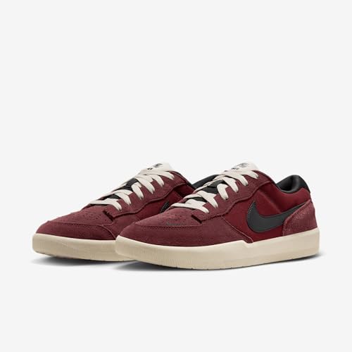 Image of Nike SB Force 58 Skate Shoes (DV5477-602, Dark Team Red /Black /Light Orewood Brown /Black) Size 6.5