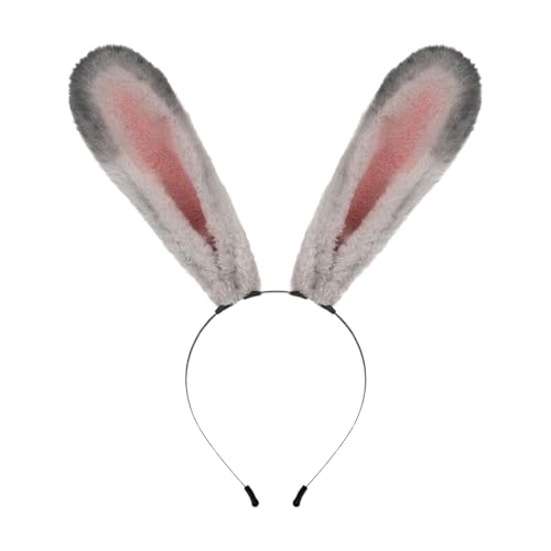 Generisch Disfraz de cosplay, accesorio para carnaval, disfraz de conejo, orejas de conejo, diadema ajustable estilo kawaii, accesorio para el pelo, disfraz de Navidad