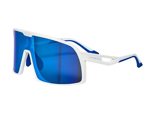 Lunettes de sport noires unisexe avec étui rigide et pochette souple