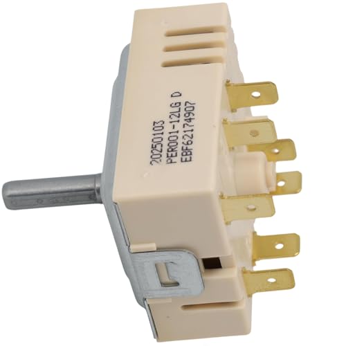 EBF62174907 / EBF62174904 / EBF62174902 Infinite Control Switch for Electric Range Surface Element Replacement for PER001-125 D PER001-225 D AP7225541 Stove Burner Temperature Regulator