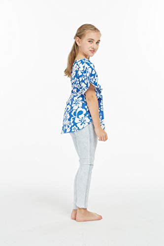 Image of Hawaii Hangover Family Matching Clothes, Classic Vintage Hibiscus Blue | Family matching Hawaiian outfits, Classic Vintage Hibiscus Blue, 100% cotton, machine washable, tropical floral print, luaus
