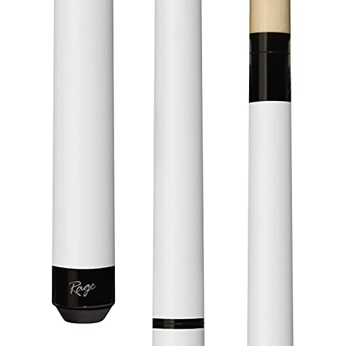 RAGE Heavy Hitter Jump Break Cue, 3 Piece Pool Stick, White, 25oz