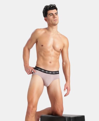 Image of Jockey NY15 Men's Super Combed Cotton Elastane Stretch Solid Brief with Ultrasoft Waistband (Pack of 2)