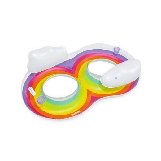 Oise Art Store Trade Shop – Sillón Hinchable Doble Rainbow Dream 186 X 116 Cm, Asas Para Lecheras 43648