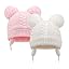 Poms-white Pink