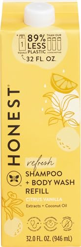 The Honest Company Shampoo Body Wash Refill Carton Citrus Vanilla Refresh