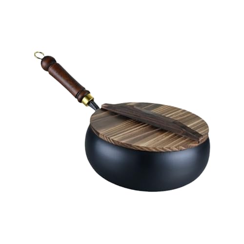 Deep Stir Fry Pan - Non-Stick Wok Pan | Chinese Wok | Heat-Resistant Iron Cookware | Meal Making Tool for Household Induction Cooktop | Suitable for, Induction, Electric & Ceramic Hobs