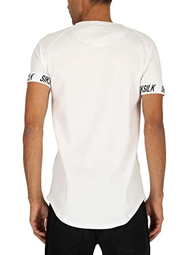 Sik Silk Bianco Uomo Tech Raglan Tee