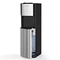 SOOPYK Self Cleaning Bottom Load Water Cooler Dispenser for 3-5 Gallon Bottle Hot Cold and Room Water, Child Safety Lock, Empty Bottle Alert, Stainless Steel
