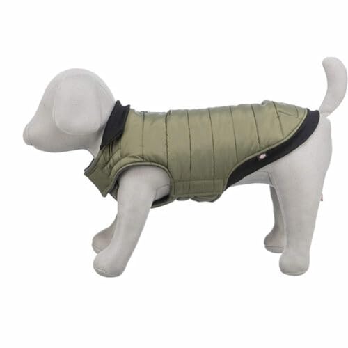 Arlay Mantel, Hundebekleidung für kleine Hunde, Größe S: 36 cm, Dunkelgrün