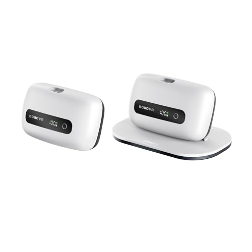BOBOVR BM60-2 Double Batterie and Station de Chargement Combo,2 BM60 Magnétique Batteries avec Affichage de l'alimentation,Compatible Uniquement avec Les Sangles de tête BOBOVR M3 et M3 Pro+