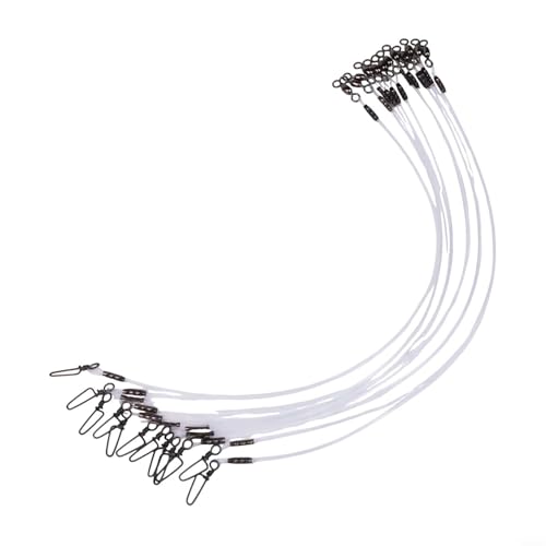 Pack de 12 líderes transparentes de fluorocarbono para pesca miniatura 3
