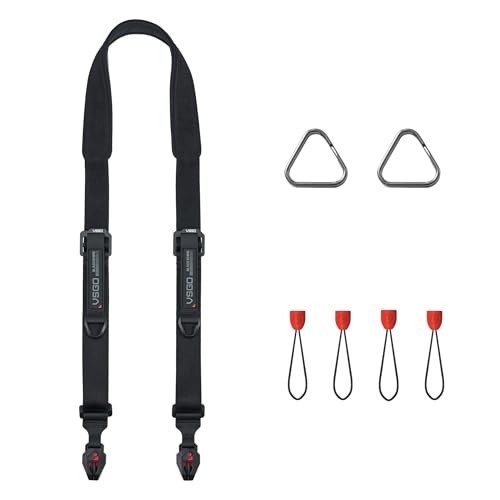 Image of VSGO Black Snipe Pro Camera Shoulder Strap –– DSLR Camera Strap & Quick-Release Camera Harness, Adjustable & Comfortable, Fits DSLR & Mirrorless