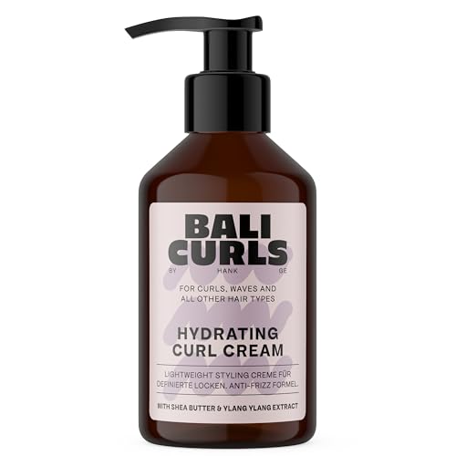 BALI CURLS Hydrating Curl Cream - Crème bouclante hydratante au beurre de karité, huile de coco & ylang-ylang - Crème bouclante pour des boucles souples et définies...