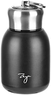 DesignerBox 10.15oz/300ML Mini Thermal Mug Leak Proof Vacuum Flasks Travel Thermos Stainless Steel Drink Water Bottle Thermos Cups for Indoor and Outdoor (Black)