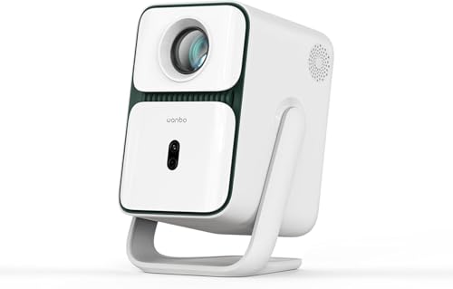 Wanbo T2 Ultra Proyector Compatible con Android TV, 500 ANSI, Full HD 1080P Nativo, 2.4G/5G WiFi y Bluetooth, Giratorio 120° para Móvil/PC, Proyector Portátil de Tiro Corto, Cine en Casa