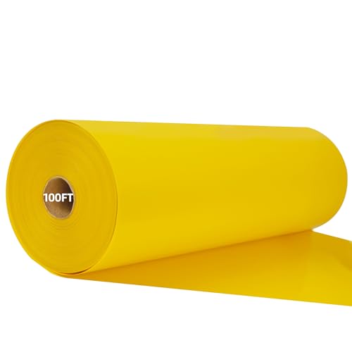 Image of Guangyintong Yellow HTV Heat Transfer Vinyl Rolls, 12 inch X 100ft Iron on Vinyl PVC Adhesive for T-Shirt, Easy to Cut & Weed for DIY Design